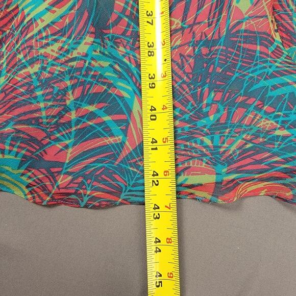 BCBGMAXAZRIA Dress 6 Leaf Print Chiffon Open Back Resort Ready - Picture 8 of 8